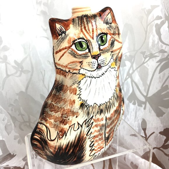 NINA LYMAN CATS Ceramic Ginger Cat Bottle - Picture 5 of 10